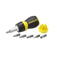 Stanley 0-66-358 Multibit Stubby Schroevendraaier met ratel