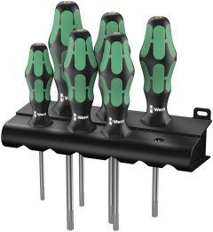 Wera 05028059001 367/6 TORX HF Kraftform Plus Schroevendraaierset met vasthoudfunctie + houder, 6-delig