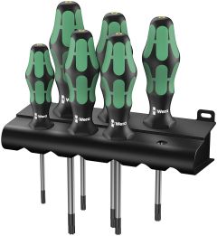 Wera 05138250001 367/6 TORX BO Kraftform Plus TORX BO-Schroevendraaierset + houder, 6-delig