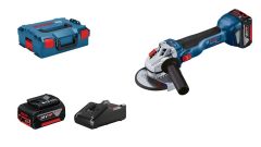 Bosch Blauw GWS 18V-10 Accu Haakse Slijper 18V 4.0Ah Li-ion 125 mm in L-BOXX 06019J4007