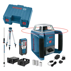 Bosch 061599403U GRL 400 H Set Rotatielaser + BT170 Statief + GR240 Meetlat + 5 jaar dealer garantie!