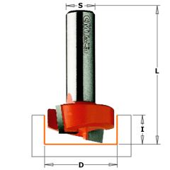 CMT 701.160.11 16 mm Sponning- en kantenfrees met schuine snijkop schacht 6 mm