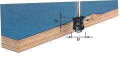 Festool 491026 Fase-kantenfrees schacht 8 mm HW S8 D24/0 +45