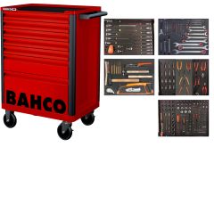 Bahco 1472K7RED-FULL5 Gereedschapswagen rood 193-delig