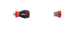 Wiha Schroevendraaier met bitmagazijn magnetisch TORX® met 6 bits, Stubby, 1/4" in blister (33744)