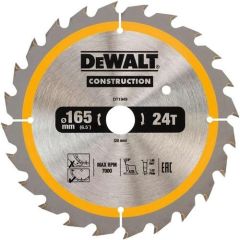 DeWalt DT1933-QZ Cirkelzaagblad 165 x 20 mm 18T ATB 20°