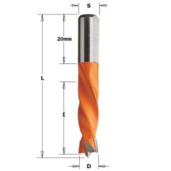 CMT 306.100.11 Drevelboor HM 10 x 8 x 55,5 mm Rechts