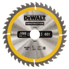 DeWalt DT1945-QZ Cirkelzaagblad 190 x 30 mm 40T ATB 10°