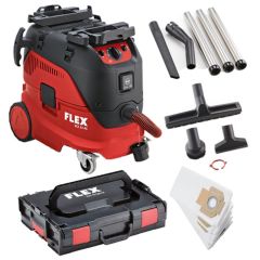 Flex-tools 471194 VCE33M AC SET Veiligheidsstofzuiger met automatische filterreiniging, 30 L, klasse M + reinigingsset in L-Boxx + 5 filterzakken