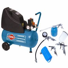 Airpress 48140 HLO215-25 Compressor 230 Volt + 5 delige accessoires-set