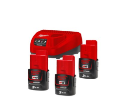 Milwaukee M12 NRG-303 M12™ NRG pack - 3 x accu 12V 3.0Ah + C12C lader 4933459207