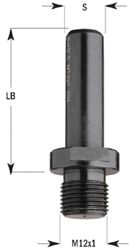 CMT 532.080.01 Schacht met buitenschroefdraad voor uitwisselbare frees of potscharnierfrees, Rechts ø8 x 30