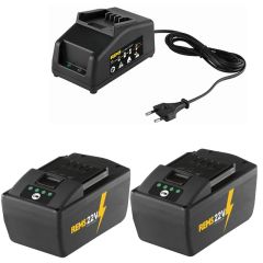 Rems 571592 Power-Pack 22V 9.0Ah Li-Ion 2 x batterie + chargeur