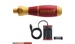 Wiha 590T401 e-schroevendraaier startset speedE® I electric 4-dlg incl. slimBit, accu en USB-oplader