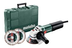 Metabo 600347510 WEQ 1400-125 SET Haakse Slijper 125mm 1400 watt + 2 diamantschijven