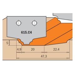 CMT 615.C4 Profielmessen voor art. 615 profiel C4