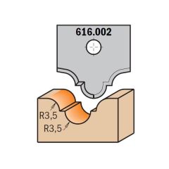 CMT 616.002 Profielmessen voor profielfrees 616.200, profiel 002