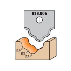 CMT 616.005 Profielmessen voor profielfrees 616.200, profiel 005