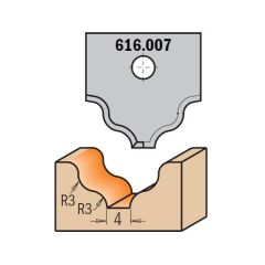 CMT 616.007 Profielmessen voor profielfrees 616.200, profiel 007