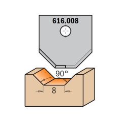 CMT 616.008 Profielmessen voor profielfrees 616.200, profiel 008