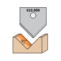 CMT 616.009 Profielmessen voor profielfrees 616.200, profiel 009