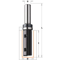 CMT 652.690.11B Rechte frees met wisselbare messen Z1 + lager schacht 19 x 100,3 mm schacht 12 mm