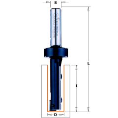 CMT 653.685.11 Rechte frees met WPL messen CNC Z1+1 18 mm x 120 mm schacht 20 mm