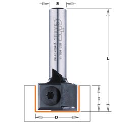 CMT 655.190.11 Rechte frees met wisselbare messen Z2 19 mm x 45 mm schacht 8 mm