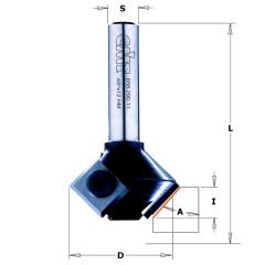 CMT 658.047.11 Kantenfrees met wisselbare messen 45° 29 x 52 mm schacht 6 mm