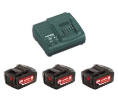 Metabo 685049000 Accu Pakket 3 x 18V 4,0Ah Li-Ion + Lader ASC30-36