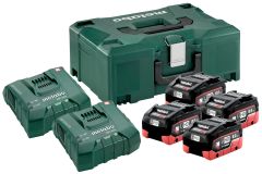 Metabo 685135000 Accu Pakket 4 x 18V LiHD 8.0Ah + 2 x Lader ASC ultra in metaloc