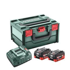 Metabo Accu Pakket 2 x 18V LiHD 10.0Ah + 1 x Lader ASC 145 in MetaBox 685142000