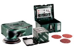 Metabo 691037000 SXE 150-2.5 BL SET Excenter Schuurmachine 150 mm 350 Watt in metaloc + 150 schuurschijven in Metaloc