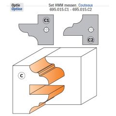 CMT 695.015.C1 Profielmes 25x29,8x2 type C1 voor 694.015 frees type 1