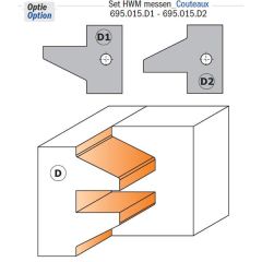 CMT 695.015.D1 Profielmes 25x29,8x2 type D1 voor 694.015 frees type 1