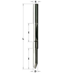 CMT 716.060.21 Boor- en uitloopfrees met geleiding tegen de frees 6x19x60 schacht 6 mm