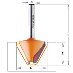 CMT 749.001.11 25,4 mm Letterfrees aan 60° schacht 6 mm