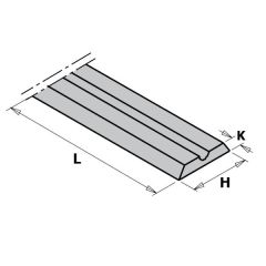 CMT 790.560.00 WPL mes voor handschaafmachine 56x5,5x1,1 (10 stuks)