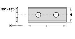 CMT 790.300.20 WPL wisselmes 2 zijdig 30 x 12 x 1,5 mm 10 stuks