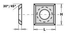 CMT 790.140.00 WPL wisselmes 4 zijdig 14 x 14 x 2 mm 10 stuks