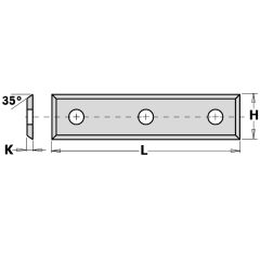 CMT 790.500.09PP WPL wisselmes F1730 50x9x1,5 mm (2 stuks)