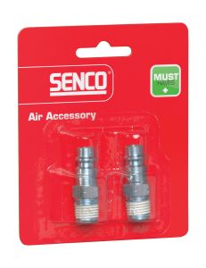 Senco 4000100 Plug uni / buitendraad NPT 1/4" blister à 2 stuks