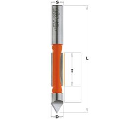 CMT 916.080.11 Boor- en uitloopfrees met geleidelager schacht 8 mm