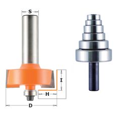 CMT 935.501.11 Rabatfrees kit + kopse geleiders 34,9 x 12,7 mm schacht 12 mm