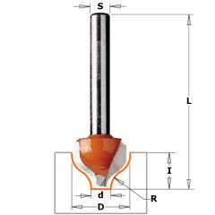 CMT 965.002.11 Klassieke Profielfrees 12,7 mm schacht 8 mm