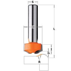 CMT 981.501.11 Corian Profielfrees R8 schacht 12 mm