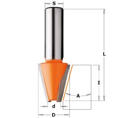 CMT 981.521.11 Corianfrees Schuine frees 15° schacht 12 mm