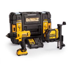 DeWalt DCK215D2T voordeelset DCD710 boorschroefmachine + DCE088 Kruislijnlaser 10,8 V 2,0 Ah Li-Ion