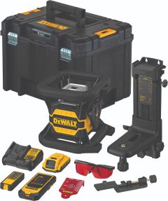 DeWalt DCE080D1RS-QW DCE080D1RS Roterende laser Rood 18 Volt 2.0 Ah Li-ion met Bluetooth