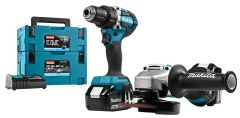 Makita DLX2190TJ1 Comboset 18V 5.0Ah Li-Ion - DDF484 Accuboormachine + DGA504 Accu Slijper in MBox